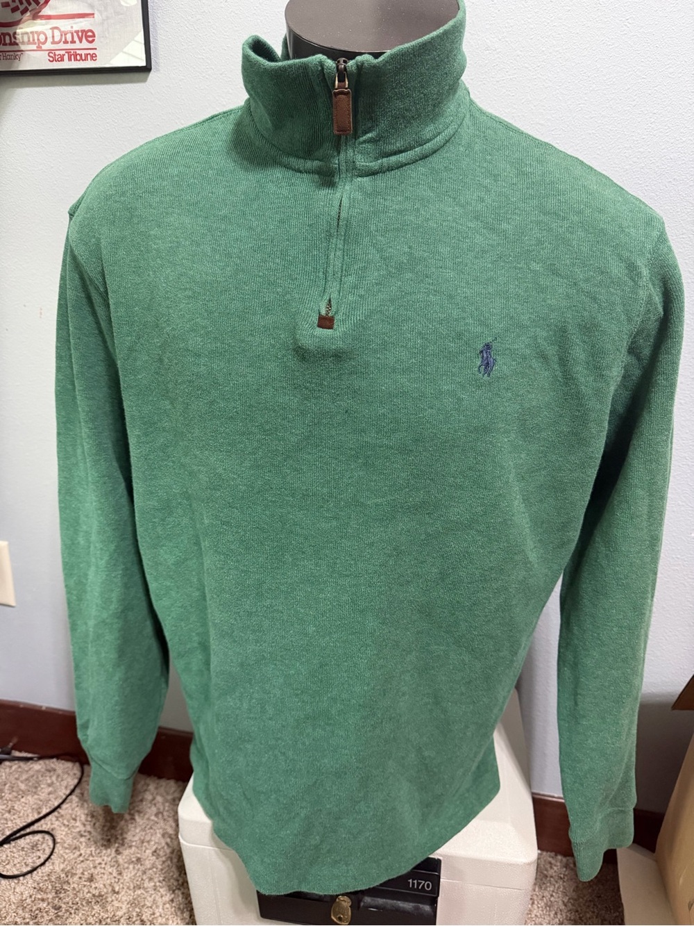 Polo by Ralph Lauren Forest Green Half-Zip Sweater